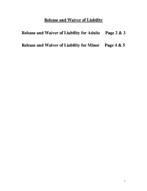 Release and Waiver of Liability for Volunteers