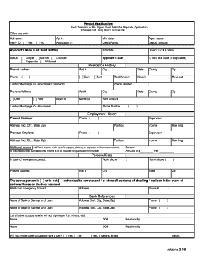 Rental Application Form