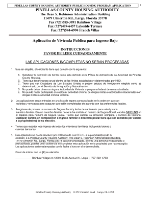 Aplicación de Vivienda Publica para Ingreso Bajo