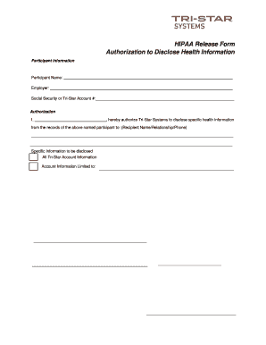 Consent form to share medical information - BHIPAA Releaseb Form bAuthorization to Discloseb Health Information