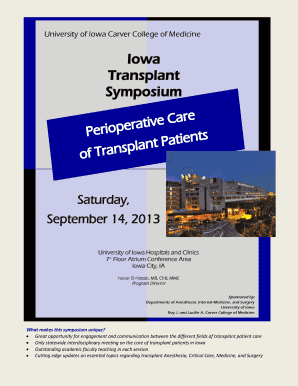 Furnished rental inventory checklist template - Iowa Transplant Symposium - University of Iowa Department of ... - anesth uiowa