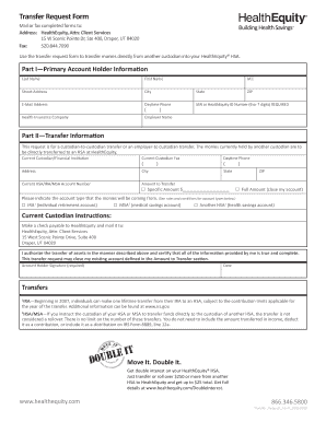HealthEquity HSA Transfer Request Form