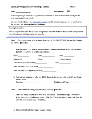 Vehicle Purchase Assignment