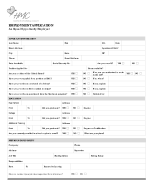 Employment Application Form