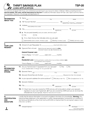 TSP Loan Application Form