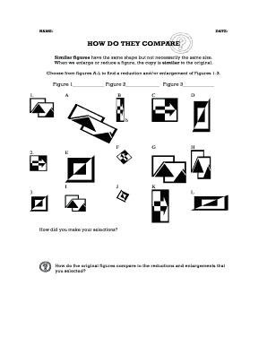 Math Worksheet - Similar Figures