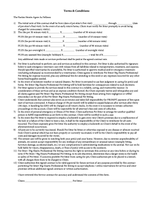 Pet Sitting Service Agreement