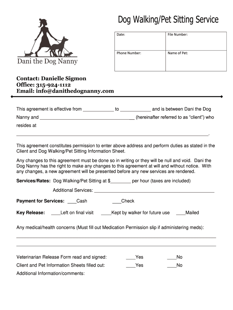 House Sitting Contract Template