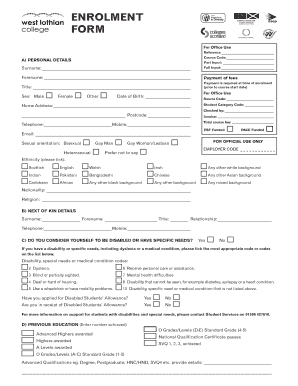 Student Enrolment Form