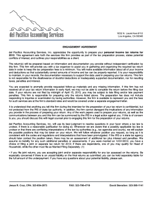 Tax Preparation Engagement Agreement