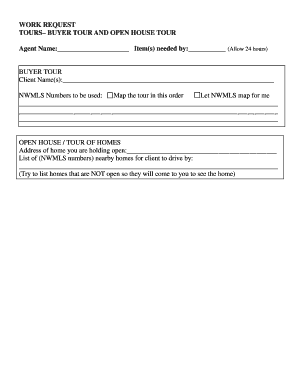 Real Estate Tour Request Form