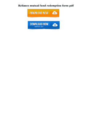 Reliance Mutual Fund Redemption Form