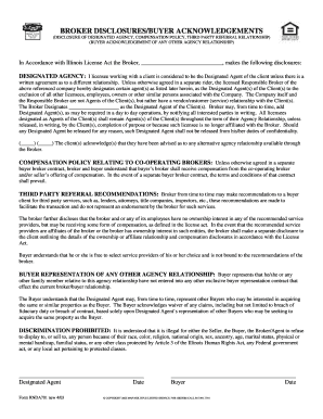 Broker Disclosure and Buyer Acknowledgement
