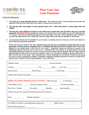 Skip Pay Form
