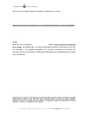 Metropolitan Pink Card Tax Declaration