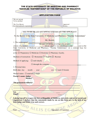 THE STATE UNIVERSITY OF MEDICINE AND PHARMACY - admitere usmf