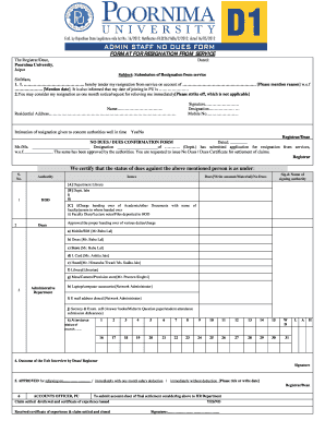 Resignation Form
