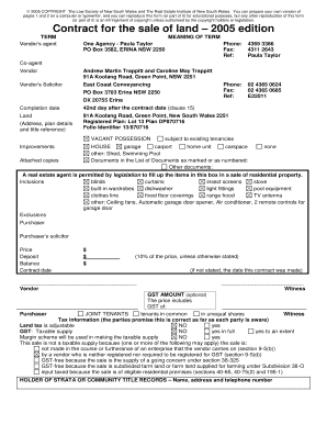 Contract for the Sale of Land