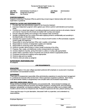 Administrative Coordinator Job Description