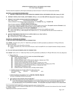 Approved Jurisdictional Determination Form