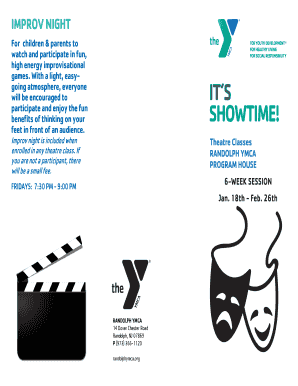 Sample visa card - It's Showtime! Theatre Classes (PDF) - The YMCA