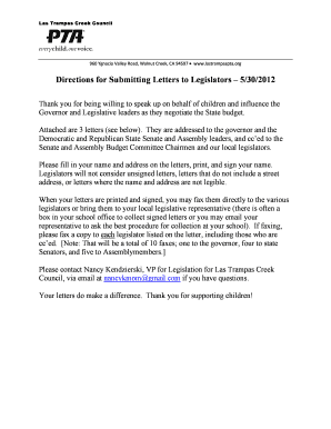 Letter to Legislators on Education Funding