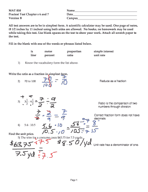 MAT 050 Math Test Chapter 6 and 7