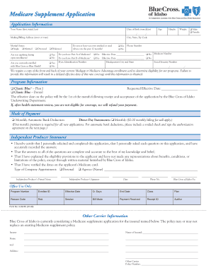 Medicare Supplement Application