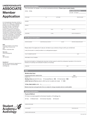 Undergraduate Associate Membership Application