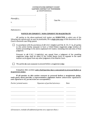 Consent to Magistrate Judge Form