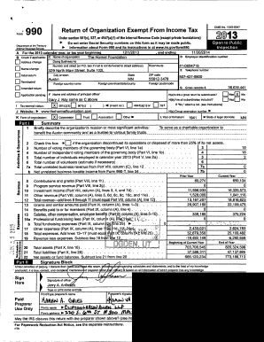 Form 990 Return of Organization Exempt From Income Tax