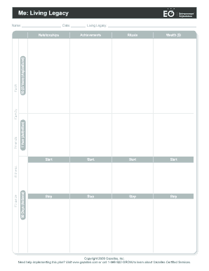 Living Legacy Plan Template