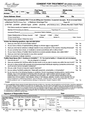 Influenza Immunization Consent Form
