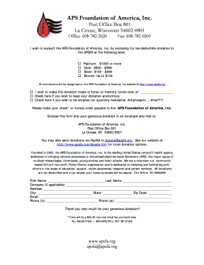 APS Foundation Donation Form