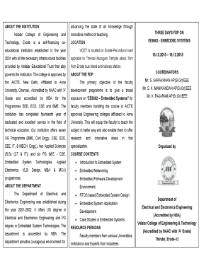 Sample of agreement letter between two parties - ABOUT THE INSTITUTION advancing the state of art knowledge - velalarengg ac