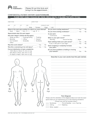 Confidential Patient History Questionnaire