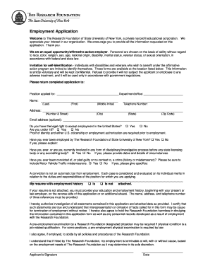 Employment Application Form