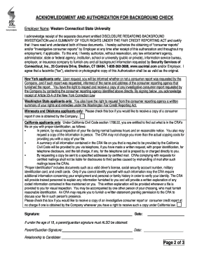 Background Check Disclosure and Authorization Form