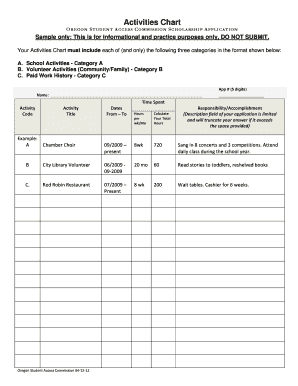 Oregon Student Access Commission Scholarship Application