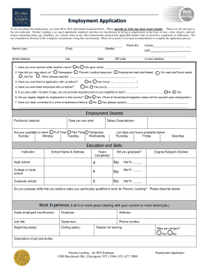 Employment Application Form