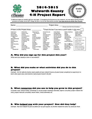 4-H Project Report