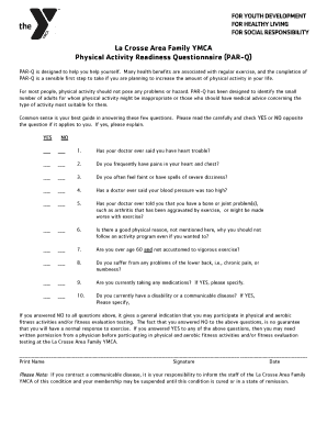 Physical Activity Readiness Questionnaire