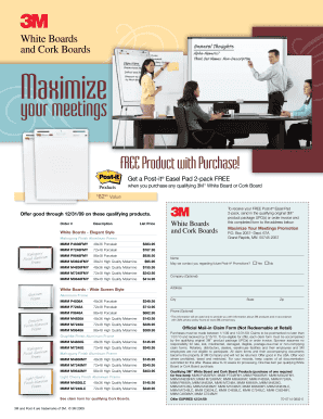 3M White Board and Cork Board Promotion Claim Form