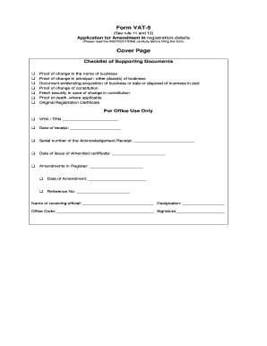 Punjab VAT-5 Form