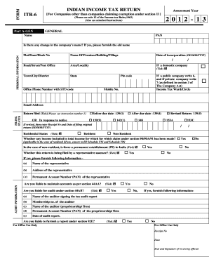Indian Income Tax Return ITR-6