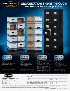 Bankers Box Storage Drawer Rebate Form