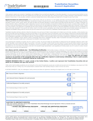 Equities Retirement Account Application