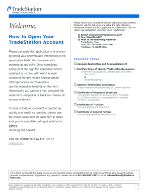 Forex Account Application Form