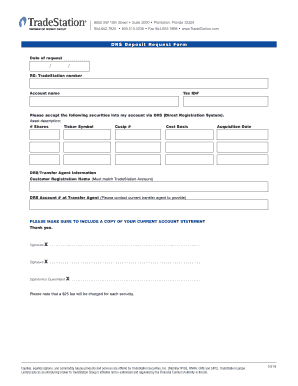 DRS Deposit Request Form