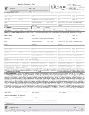 Blue Eagle Credit Union Member Contract